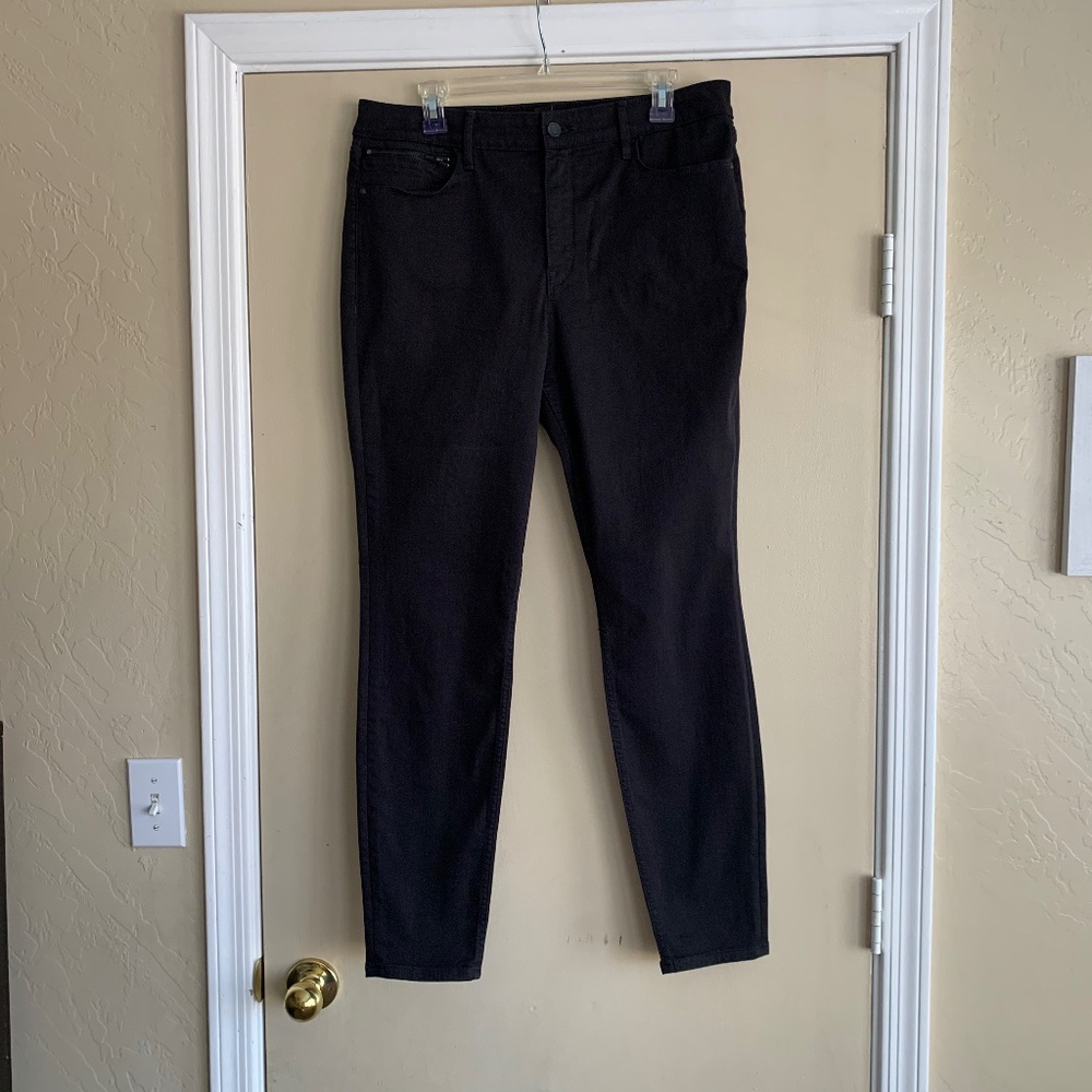 Athleta Flex Ultra Skinny Black Jeans Sz.16 Pants Capsule Minimalist Verstile